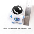 Écusson astronaute en peluche avec détails arc-en-ciel, taille 6,5 cm de haut et 5,5 cm - Avec Épingle de Broche / Astronaute Bleu Petit