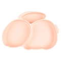 Pink silicone baby divided plate with suction cup and cute animal design - Y4 Single Plate (Pink/Animal)