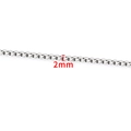 2mm silver stainless steel box chain for DIY necklace and bracelet jewelry making - Square Pearl Chain (2mm) / Steel