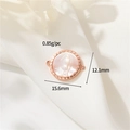 14K rose gold filled religious shell pendant connector charm, 15.6mm x 12.1mm - Rose Gold - Shell Mary