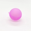 Translucent purple reusable silicone water balloon with integrated hanging loop - Purple