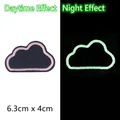 Luminous cloud embroidery patch with blue center and pink glow edge, size 6.3x4cm - Cloud Style (GZ-05548-9) / 6.3cm x 4cm