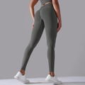 Dunkelgraue, nahtlose High-Waist-Yoga-Leggings mit Scrunch-Butt-Lifting-Effekt - Dunkelgrau