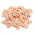 Flesh-colored 6mm polymer clay disc beads for DIY jewelry making with central hole detail - 40g/Approx 1000pcs / Color 18 (Flesh)