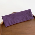 Elastic wide knit headband in purple ribbed fabric for makeup and sports - Purple