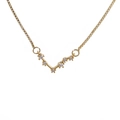 Gold constellation pendant necklace with clear zircons on a delicate box chain - C-Capricorn