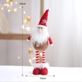 Gnomo di Natale in peluche con cappello rosso e gambe a righe alto 34 centimetri - Stile in piedi rosso / 14x34cm