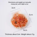 Realistic 6cm PVC scallop keychain pendant with garlic vermicelli topping simulation - Red Oil Vermicelli Scallop-Model