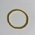 Bracciale a sfere dorate con perle d'acqua dolce naturali dal design tondo minimalista - Perla Rotonda da 4mm / Oro