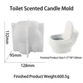 Stampo creativo in silicone a forma di WC per candele profumate e vasi per piante - Stampo per candele WC