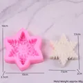 Molde de silicona copo de nieve 3D para velas y jabones con medidas de dimensiones - 3# (10x10cm) / Rosa