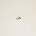 18K gold plated stainless steel pendant featuring a rectangular iridescent opal stone - October-Pendant(Opal)