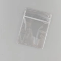 Clear PVC plastic jewelry zip bag with hang hole for small accessory storage - 6*8cm with Side Hole