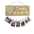 Daddy's Brag Board Fotobrett aus Holz mit Fotoklammern und gewebtem Herz-Dekor - Daddy's Brag Board Stil (DZH3515) / 1 Stück/Packung (Verpackt)