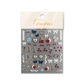 Ultra-thin vintage cute bear and rabbit nail stickers for professional nail art set - Retro Sweet Bear (to1935)