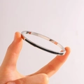 【160-3】silver Single Row Black Diamond
