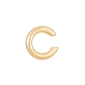 Minimalist C-shaped ear cuff in polished gold finish with a sleek punk aesthetic - Gold C-Shape Ear Cuff (7603) / 1.3cm