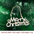Decorazione natalizia in legno Merry Christmas appesa a un albero con stella - Piccolo 12cm