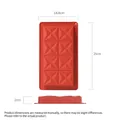 Red 8-cavity geometric silicone chocolate mold with multifaceted diamond cube design - 8-Cavity Rhombus Block