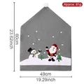 Christmas chair cover featuring Santa Claus and snowman patterns, size 60x49cm - Grey Polka Dot Style