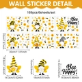Set of 169 bee gnome wall decals including flowers and Bee Happy slogans for party decor - Bee Gnome Style (UV26Y80049T_T) / 20*30cm