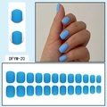 Matte sky blue short square press-on nails with full 24-piece set layout display - Matte Sky Blue (DFYM-20)