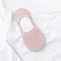 Breathable pale pink mesh no-show socks for women with anti-slip heel grip design - Mesh Invisible Women's Socks / Pink