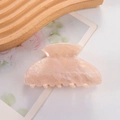 Pale pink marble texture hair claw clip with golden glitter accents for women - Light Pink Marble
