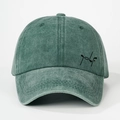 Casquette de baseball de golf vintage en coton délavé vert foncé avec sangle réglable - Taille unique / Vert Foncé