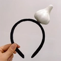 Funny black vegetable headband with a realistic white garlic prop for kids - Garlic