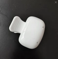 Portable white plastic toothbrush clip cover with non-slip texture for travel storage - Nordic White