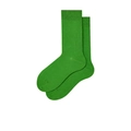Minimalistische grasgrüne Socken aus Baumwolle mit Rippbündchen für Damen und Herren - Klassisches Grün