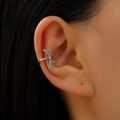Polsino dell'orecchio a pipistrello argento gotico per donna stile punk vintage - Clip per Orecchio Pipistrello (7803) / Argento Antico (7803)