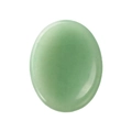 Oval green crystal worry stone with polished surface for meditation and stress relief - Aventurine Jade