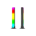 Set of two black RGB voice-activated rhythm lights with rainbow gradient and vertical stands - Full Screen Style - Black - Plug-in