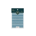Selbstklebende Nagelsticker mit geprägtem nordischem Strickmuster im Design TS-956 - TS-956 Jacquard-Pullover Blau Relief