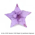 Fiore di Natale in velluto viola scintillante 15cm decorazione per l'albero - Stile Viola D