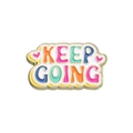 Pin de esmalte dorado en forma de nube con el mensaje inspirador 'KEEP GOING' - Nube de Color-KeepGoing (QHXZ1271)