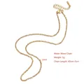 2mm golden stainless steel water wave chain necklace, 40cm plus 5cm extender, lobster clasp - LT002 Water Wave Chain