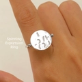 Creative rotating copper ring with 360-degree spinning disc and I LOVE YOU engraving - Silver Rotating LOVE Ring (WG0-0969)