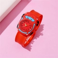 Cartoon racing car children's slap watch with red silicone strap for kids - Car