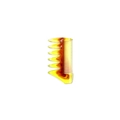 Double-sided tortoiseshell texture wide-tooth hair comb for men's vintage styling - Amber Fishbone Styling Comb (NO.1)