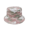 Dettaglio del cappello alla pescatora mimetico rosa con trama in tela e tesa rinforzata - M (56-58cm) / Mimetico Rosa