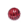 Leopard print bird's nest hair clip bun maker in dark red - Red