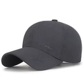Donkergrijze sneldrogende honkbalpet met KAIRUI-logo en ventilatiegaten - donkergrijs