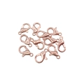 Bulk rose gold lobster clasps in 12mm zinc alloy for DIY jewelry making and crafts - Rose Gold