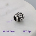 Perla in acciaio inossidabile argento con motivo a stella, ciondolo largo 10,7 mm - Stile Stella Svuotata (KLJ9068-KJX)