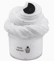 White Oreo style biscuits pluffy slime in transparent jar with black particles - White Oreo Style 50ml