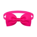 Adjustable rose red pet bowtie in premium grosgrain ribbon for cats and dogs - Deep Rose Red