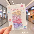 Set of four star-shaped candy-colored hair clips in yellow pink and purple for girls - 4# Simple Kids Shooting Star Hair Clip